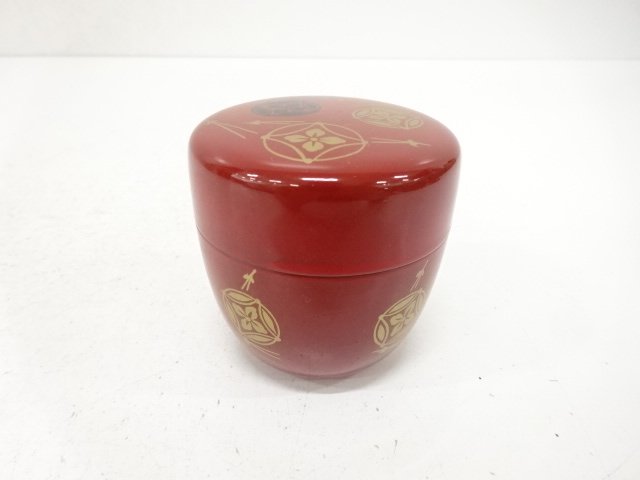 JAPANESE COLLECTIBLE / RED LACQUERED MEDIUM JUJUBE / FLOWER-SHAPED CLO
